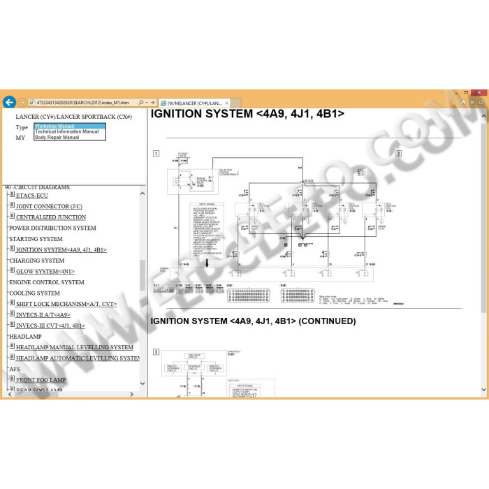 MITSUBISHI LANCER 2007 - 2015 SERVICE MANUAL