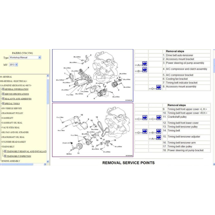 MITSUBISHI PAJERO IV 2006 - 2015 SERVICE MANUAL