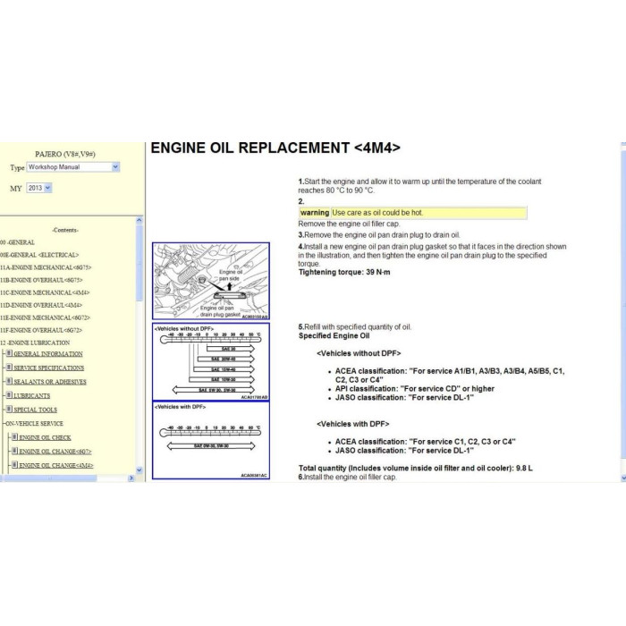 MITSUBISHI PAJERO IV 2006 - 2015 SERVICE MANUAL