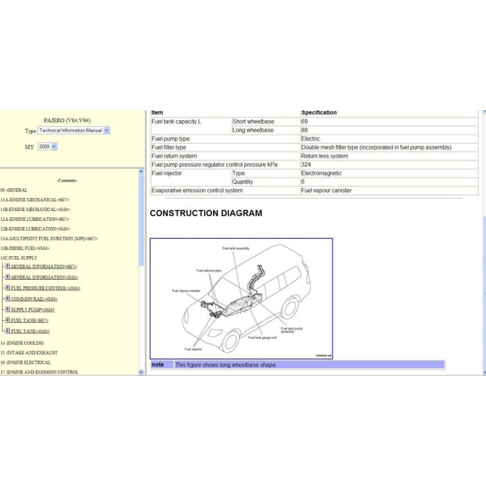 MITSUBISHI PAJERO IV 2006 - 2015 SERVICE MANUAL