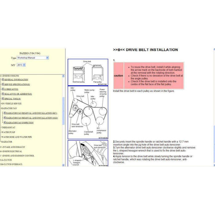 MITSUBISHI PAJERO IV 2006 - 2015 SERVICE MANUAL