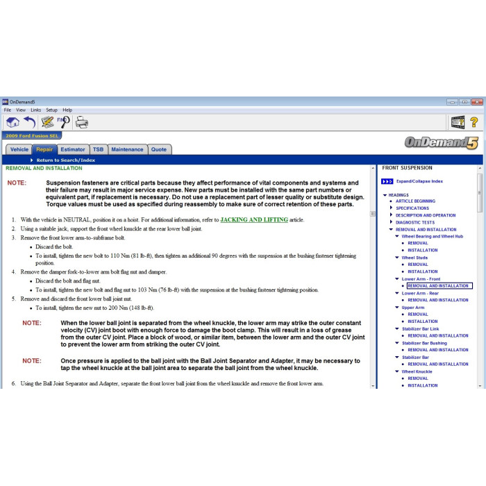 MITCHELL ONDEMAND SERVICE & REPAIR + ESTIMATOR v.5.8 1st quarter 2015