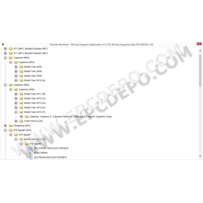 PORSCHE WDS WIRING DIAGRAMS 2015
