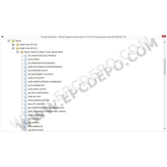 PORSCHE WDS WIRING DIAGRAMS 2015