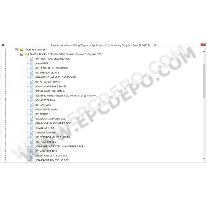 PORSCHE WDS WIRING DIAGRAMS 2015
