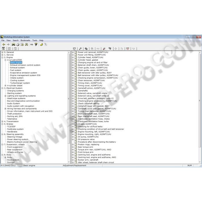 SAAB WIS WORKSHOP INFORMATION SYSTEM 2013