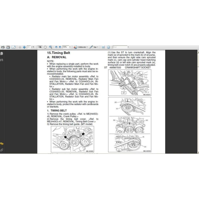 SUBARU LEGACY / OUTBACK 2009 - 2014 SERVICE MANUAL