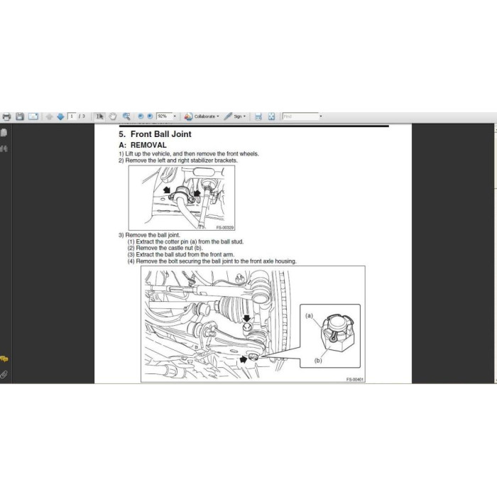 SUBARU LEGACY / OUTBACK 2009 - 2014 SERVICE MANUAL