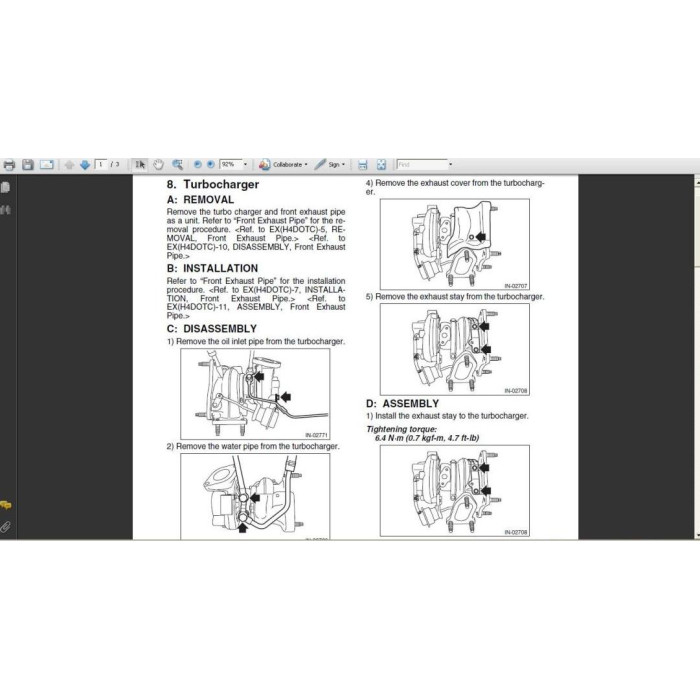 SUBARU LEGACY / OUTBACK 2009 - 2014 SERVICE MANUAL