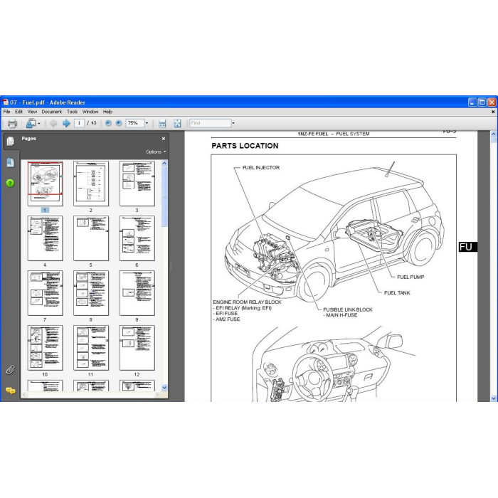 SCION XA 2004 - 2007 WORKSHOP SERVICE MANUAL