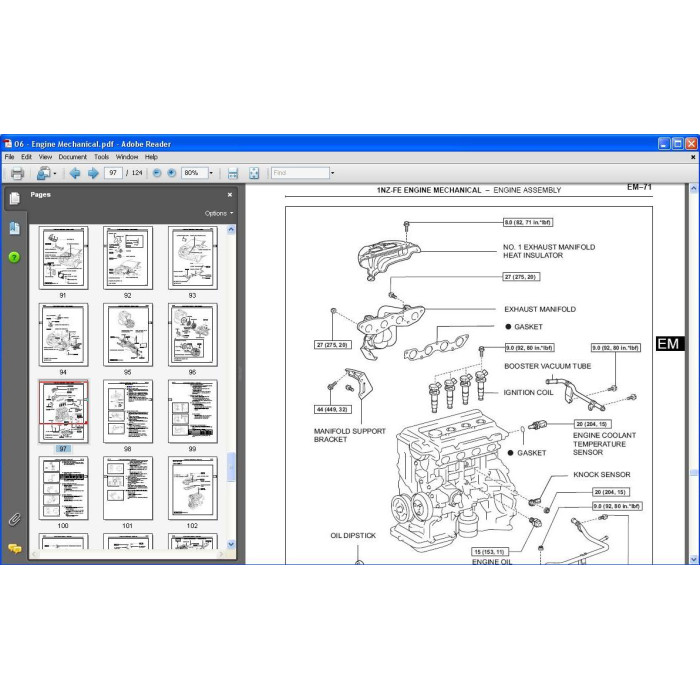 SCION XA 2004 - 2007 WORKSHOP SERVICE MANUAL
