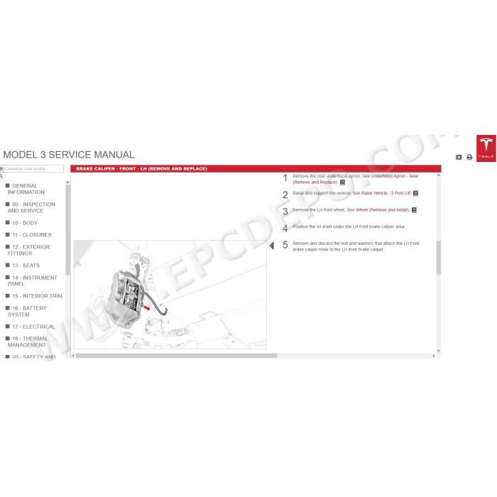TESLA MODEL 3 2017 - 2022 SERVICE & REPAIR MANUAL