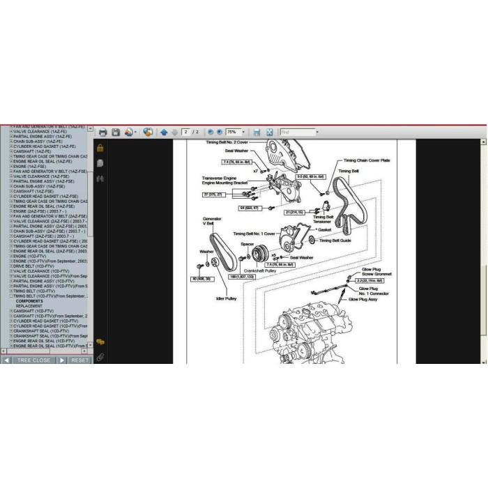 TOYOTA AVENSIS T25 2003 - 2008 SERVICE & REPAIR MANUAL
