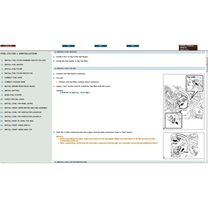 TOYOTA AYGO 2005 - 2014 SERVICE & REPAIR MANUAL