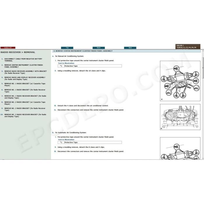 TOYOTA HILUX 2011 - 2015 SERVICE & REPAIR MANUAL
