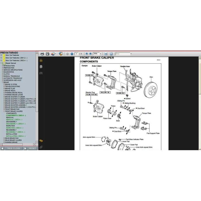 TOYOTA PREVIA / TARAGO 2000 - 2006 SERVICE MANUAL