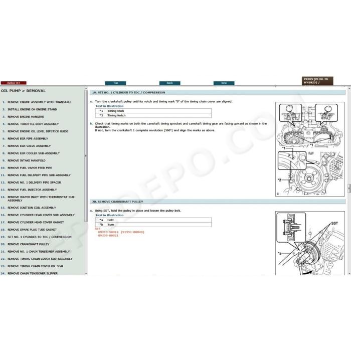 TOYOTA PRIUS Plug-In Hybrid 2009 - 2016 SERVICE MANUAL