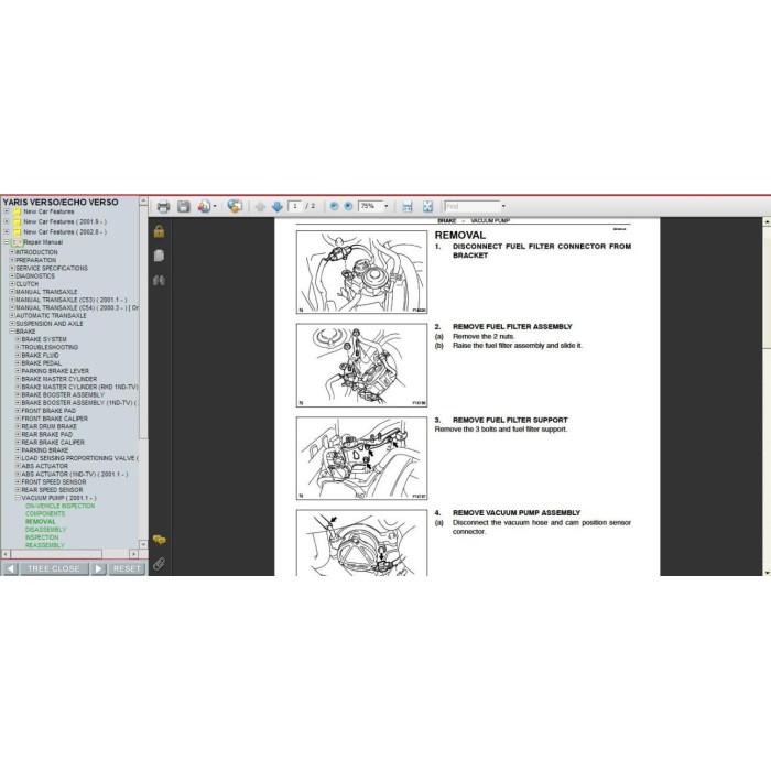 Toyota Yaris / Echo Verso 1999 - 2005 service manual