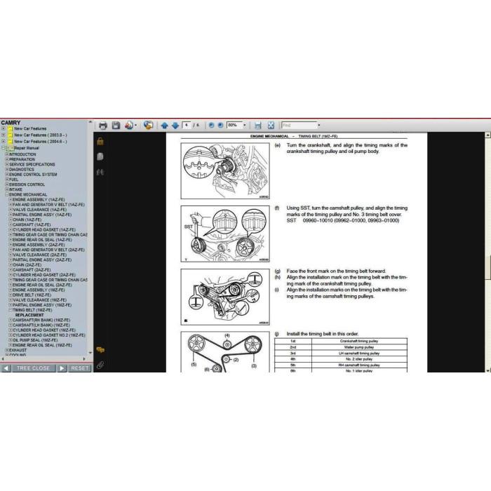 TOYOTA CAMRY 2001 - 2005 SERVICE & REPAIR MANUAL 