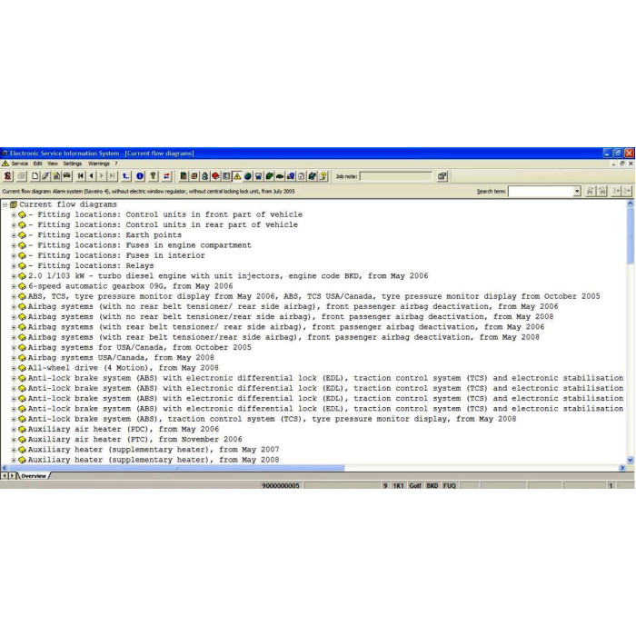 VOLKSWAGEN VW ELSA 4.0 2012 SERVICE INFORMATION