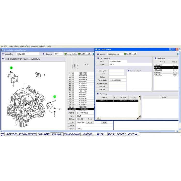 SSANG YONG EPC PARTS CATALOG 2013