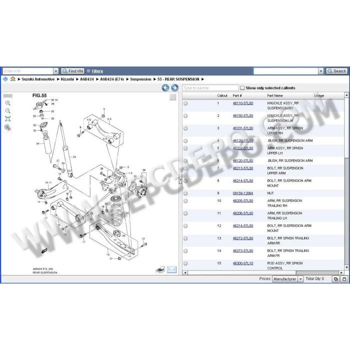 SUZUKI WORLDWIDE EPC SPARE PARTS CATALOG 2014
