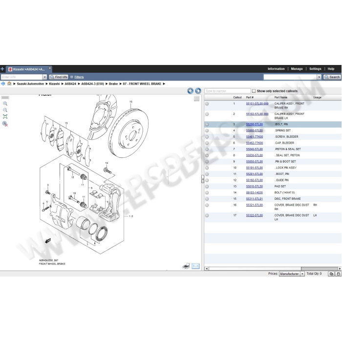 SUZUKI WORLDWIDE EPC SPARE PARTS CATALOG 2019