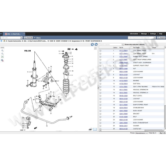 SUZUKI WORLDWIDE EPC SPARE PARTS CATALOG 2019