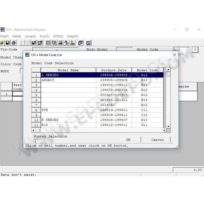 SUBARU EUROPE EPC PARTS CATALOG 2018