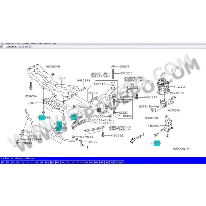 SUBARU USA EPC PARTS CATALOG 2012