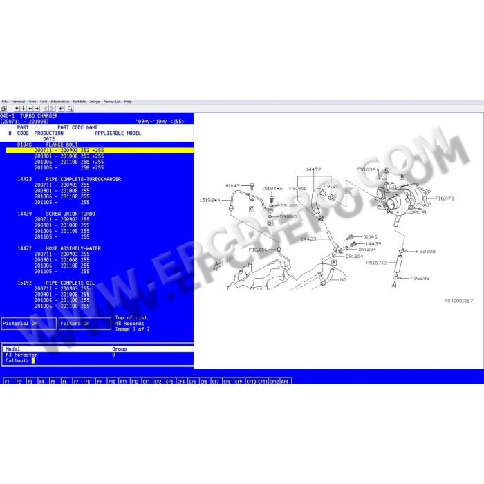 SUBARU USA EPC PARTS CATALOG 2012