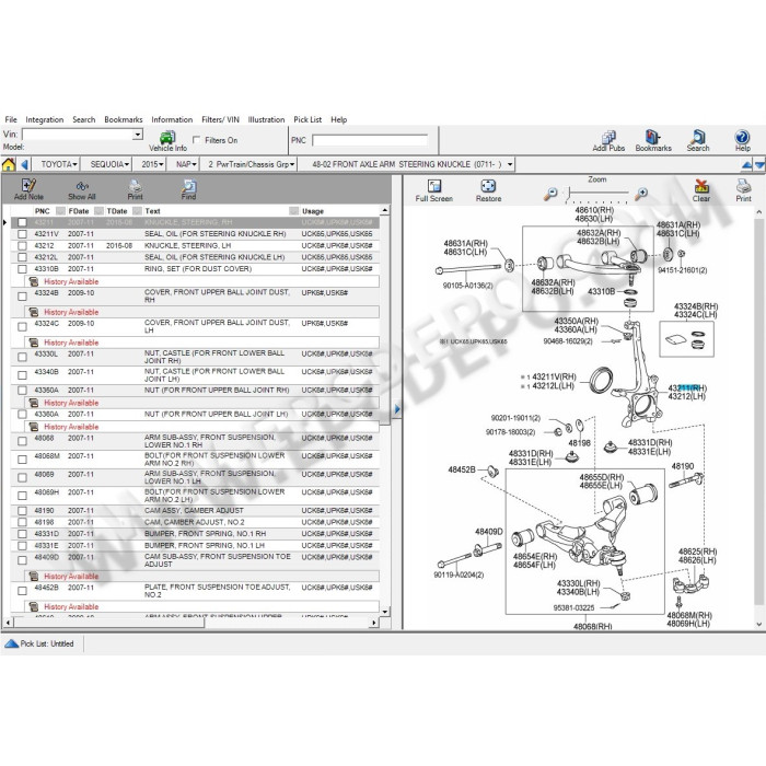 Toyota / Lexus / Scion USA TYNU EPC parts catalog 2015