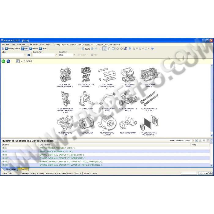 TOYOTA / LEXUS / SCION MCAT EPC PARTS CATALOG 2015