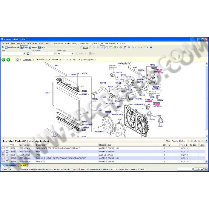 TOYOTA / LEXUS / SCION MCAT EPC PARTS CATALOG 2015