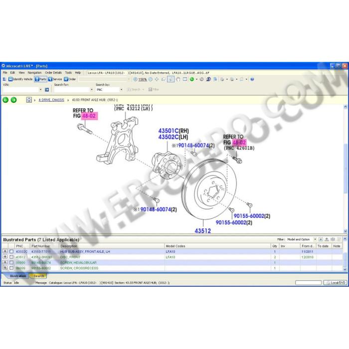 TOYOTA / LEXUS / SCION MCAT EPC PARTS CATALOG 2015