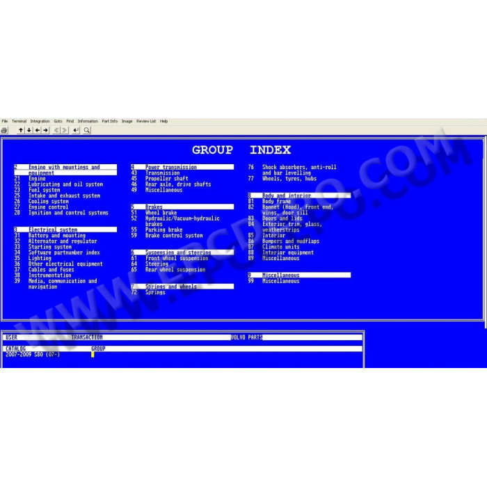 VOLVO USA EPC PARTS CATALOG 2009