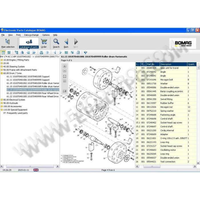 Bomag CE Construction EPC spare parts catalog 2013
