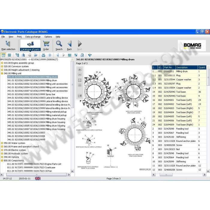 Bomag CE Construction EPC spare parts catalog 2013