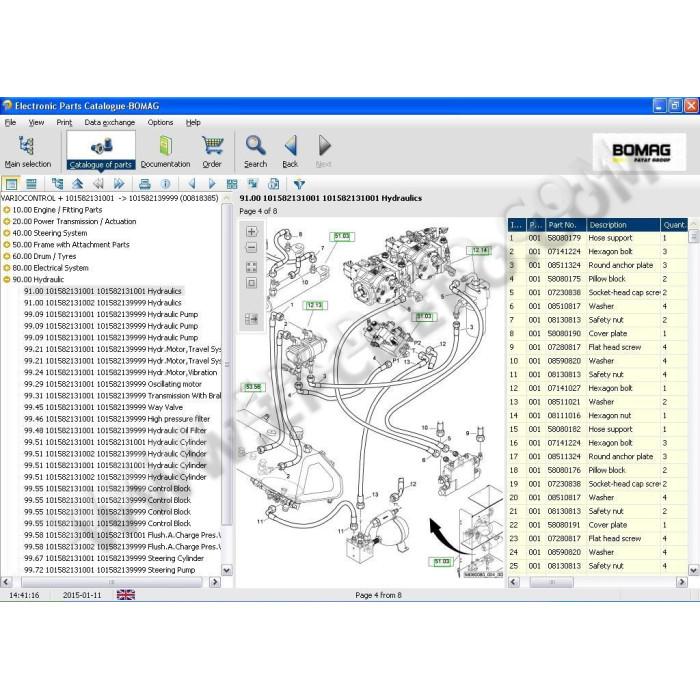 Bomag CE Construction EPC spare parts catalog 2013
