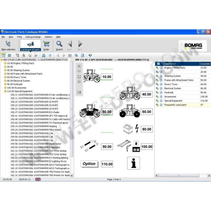 Bomag CE Construction EPC spare parts catalog 2013