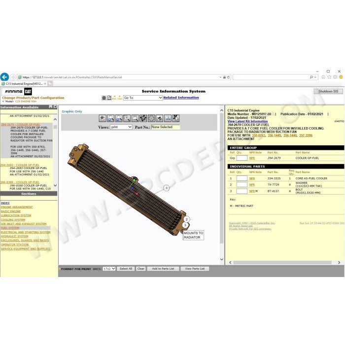 CATERPILLAR CAT SIS APRIL 2021 + ET2021A