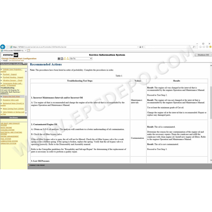 CATERPILLAR CAT SIS OCTOBER 2020 + ET2021A
