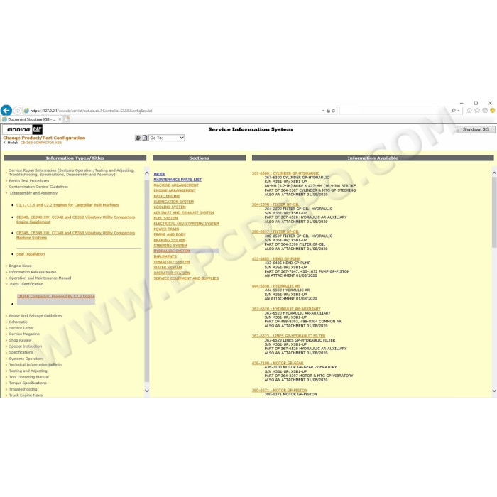 CATERPILLAR CAT SIS OCTOBER 2020 + ET2021A