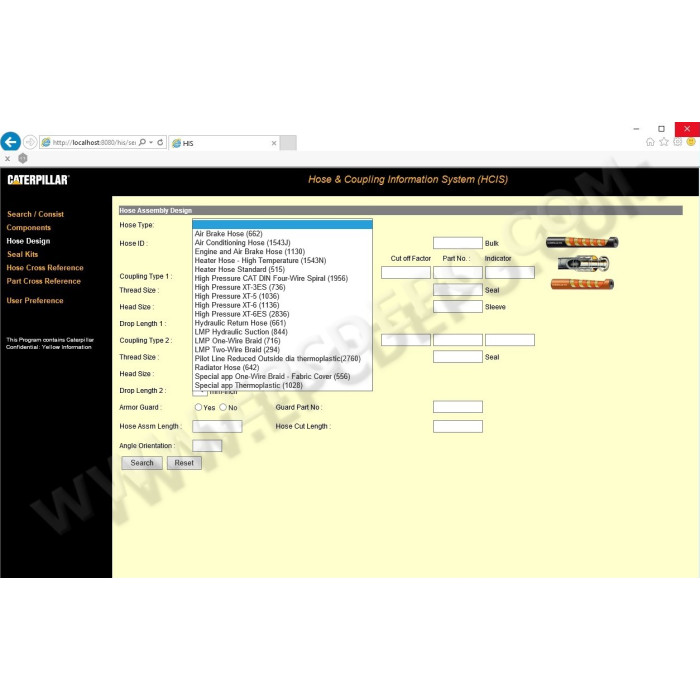 Caterpillar HCIS Hose & Coupling information system 2011