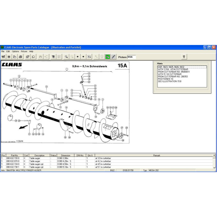 CLAAS ESIS 2.5 EPC SPARE PARTS CATALOG