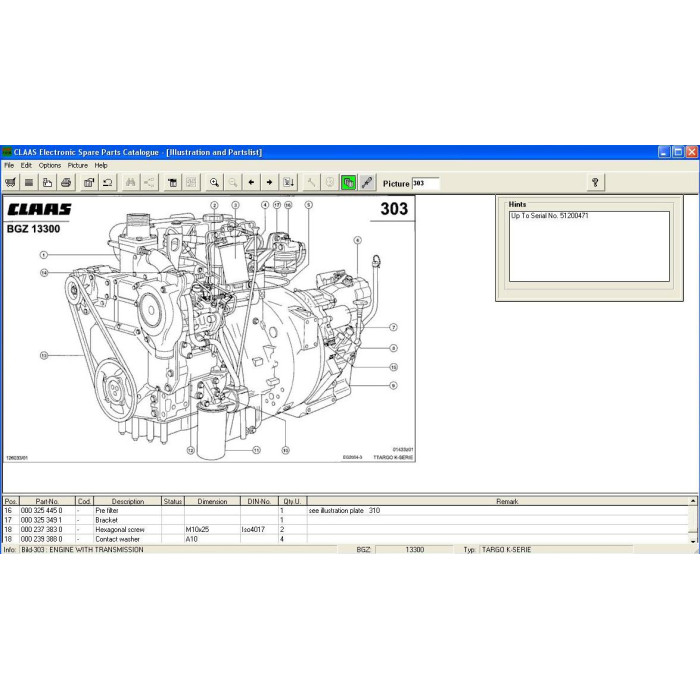 CLAAS ESIS 2.5 EPC SPARE PARTS CATALOG