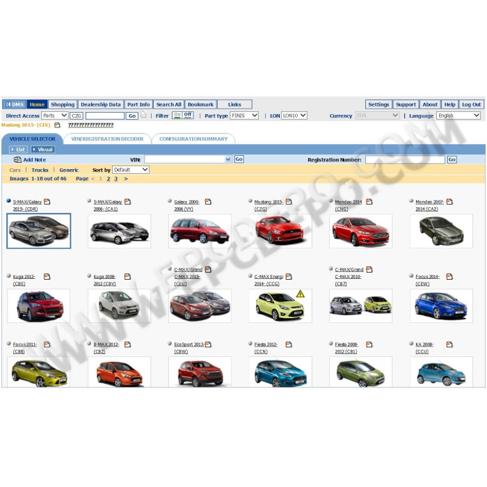 FORD EUROPE ECAT EPC 2016