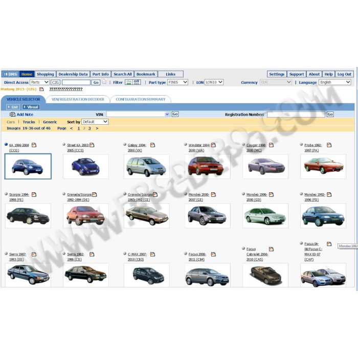 FORD EUROPE ECAT EPC 2016