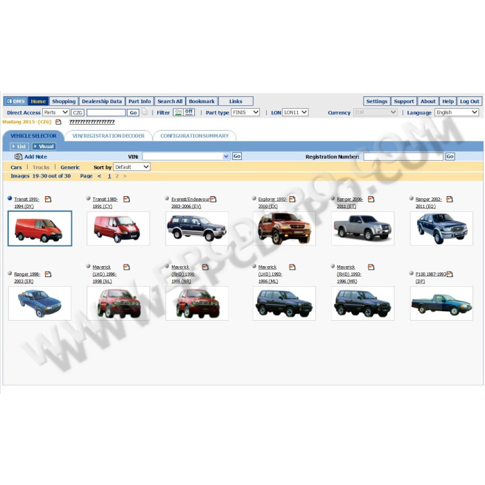 FORD EUROPE ECAT EPC 2016
