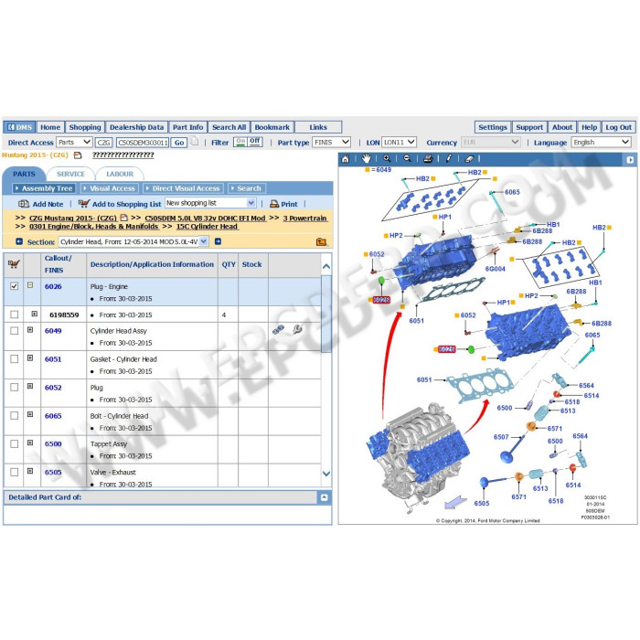 FORD EUROPE ECAT EPC 2016